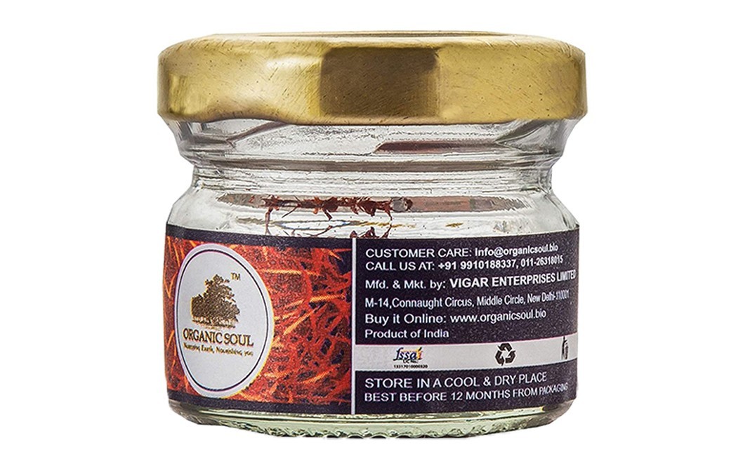 Organic Soul Kashmiri Kesar    Glass Jar  2 grams